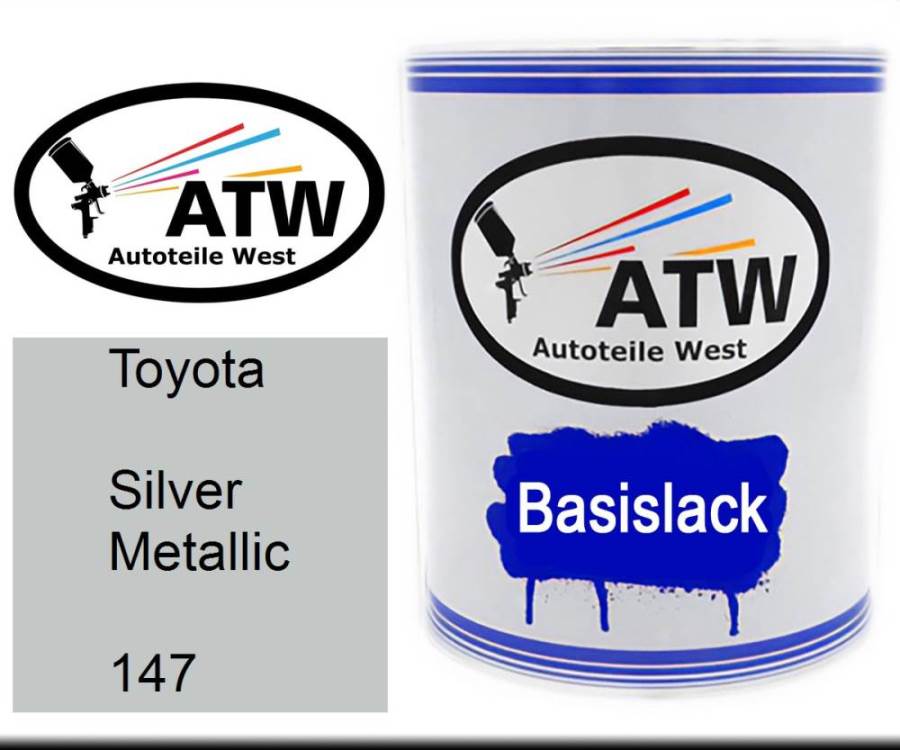 Toyota, Silver Metallic, 147: 1L Lackdose, von ATW Autoteile West.